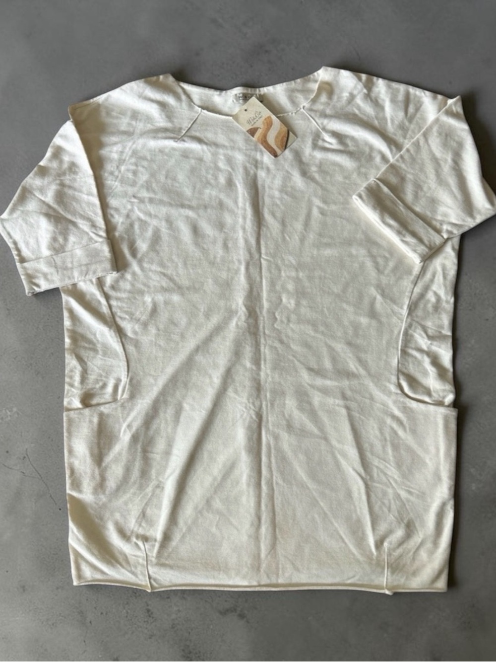 Elegant Off White Women's Tunic Top